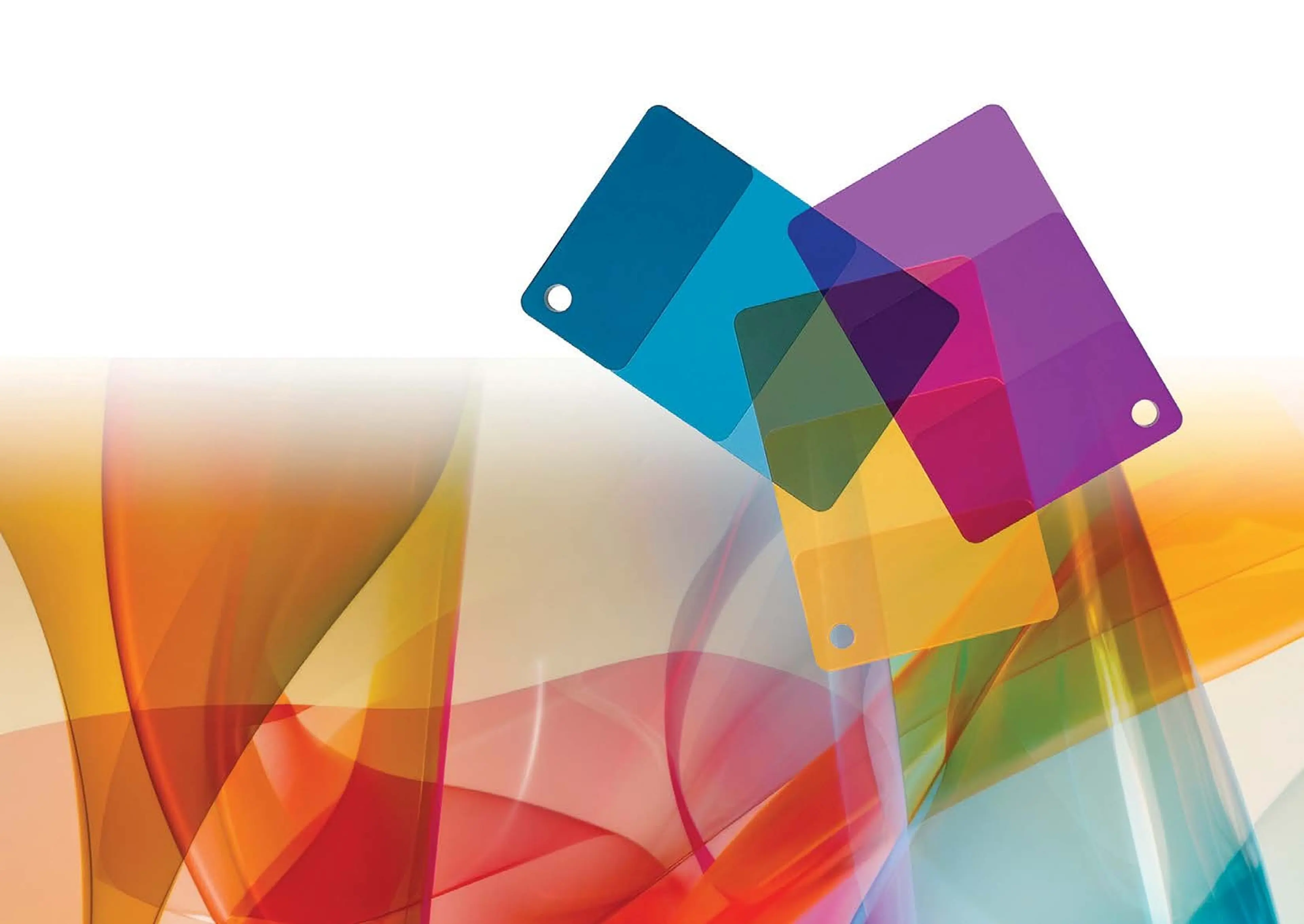 Colourful plastic swatches from Ampacet