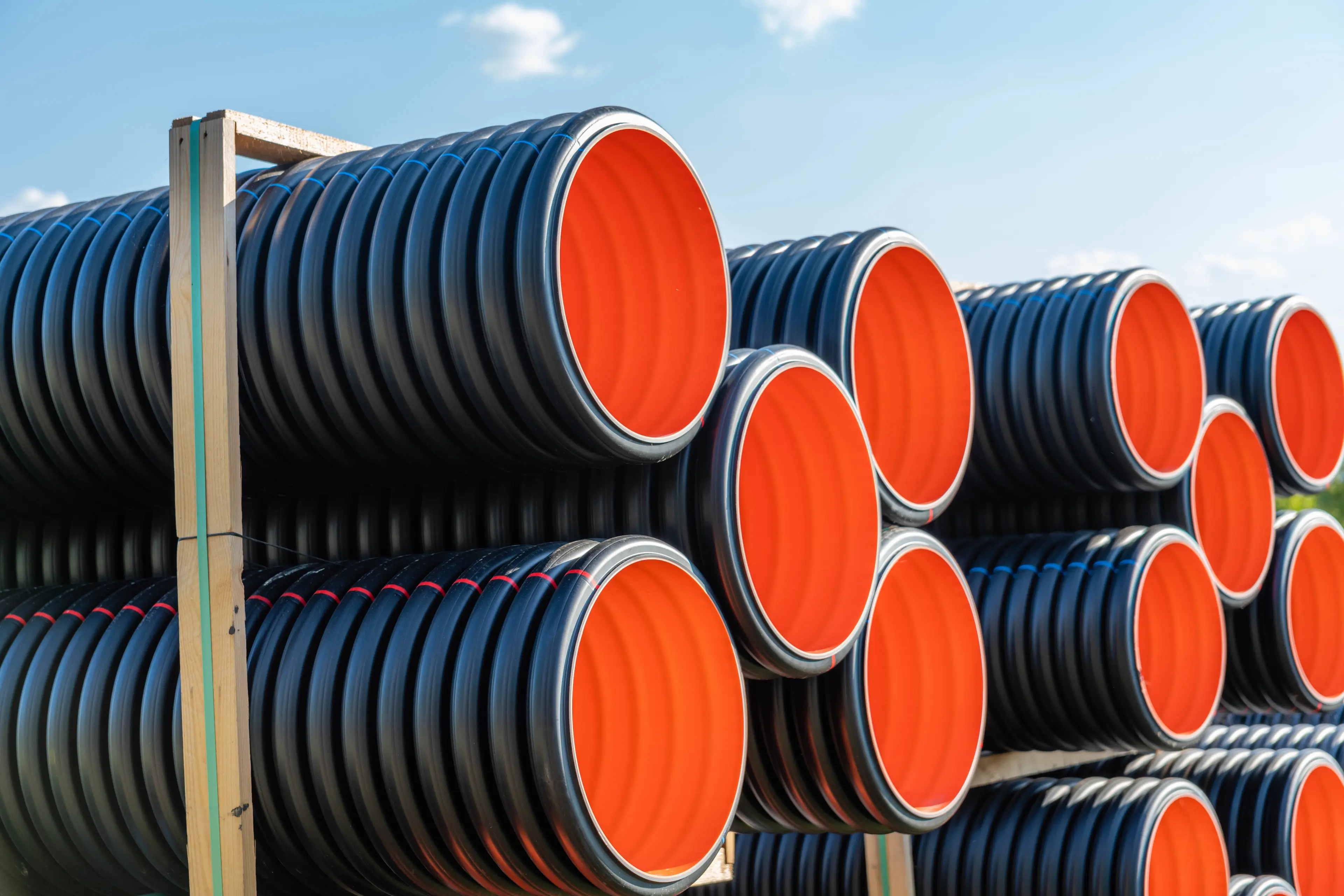 Orange corrugated pipes iStock-1075970274.jpg