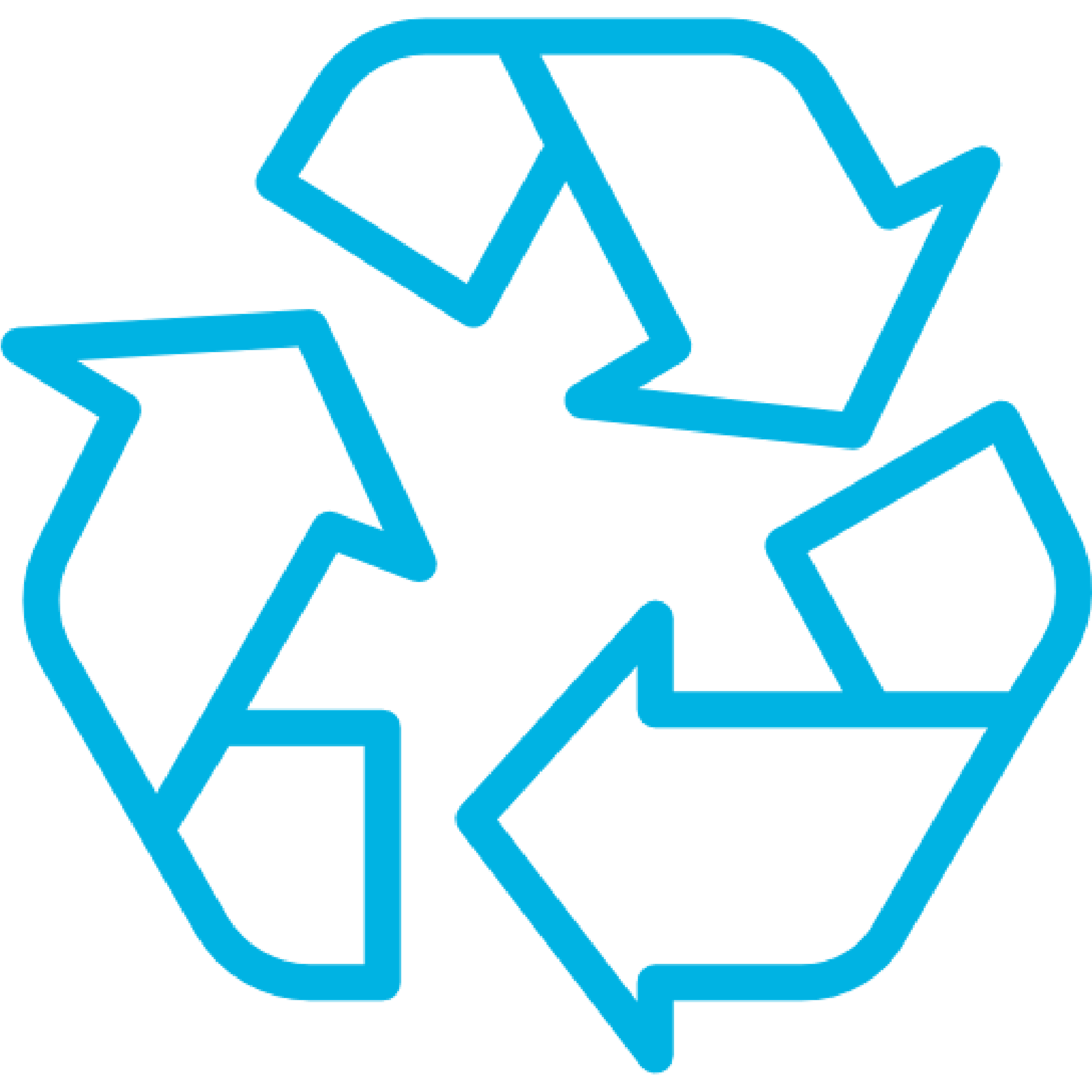 blue recycling icon symbol